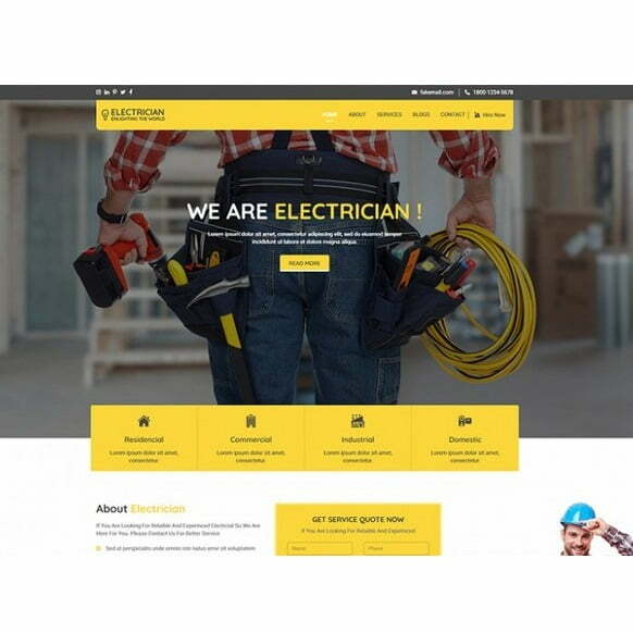 Electrician – HTML Template