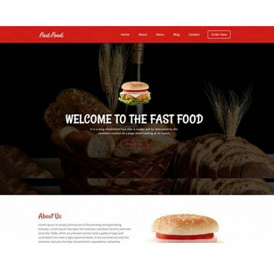 Fast Food – HTML Template