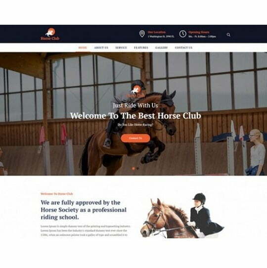 Horse Club – HTML Template