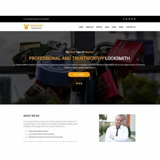 Locksmith Website – HTML Template