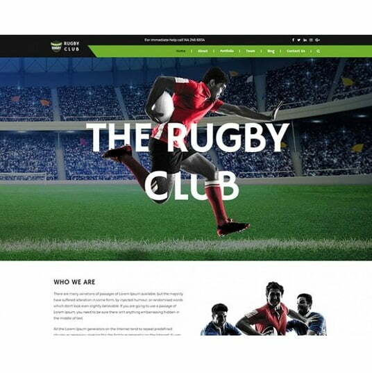 Rugby Club – HTML Template