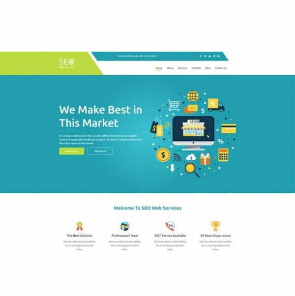 SEO Web Service – HTML Template
