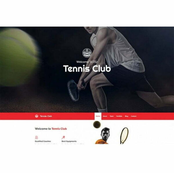 Tennis Club – HTML Template